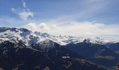 Trail Snowshoes Hauteluce - Les Saisies vers la Croix vue Mt Blanc - Photo 2