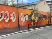 Point d'intérêt Paris - mur orange - Photo 1