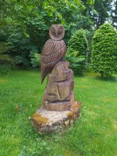 Point d'intérêt Consdorf - Statue en bois - Hibou - Photo 1