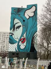 Point d'intérêt Paris - Visage de Femme bleu - Photo 1