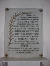 Punto de interés Assesse - Plaque commémorative des massacres du 14 août 1914 - Photo 1