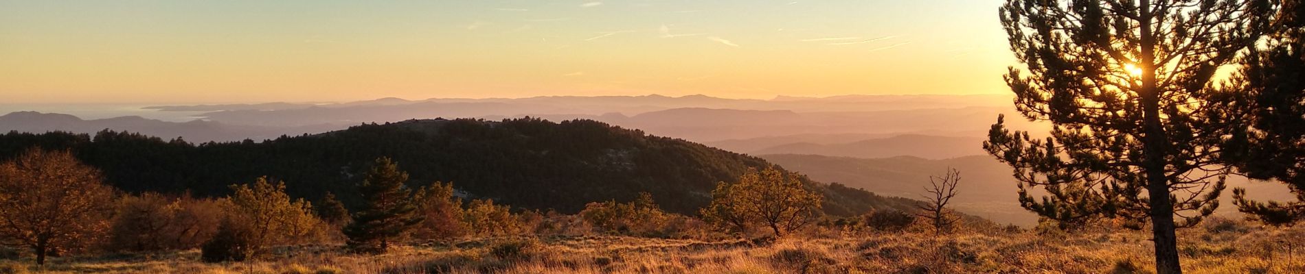 Tocht Stappen Saint-Vallier-de-Thiey - couche de soleil au col du ferrier  - Photo