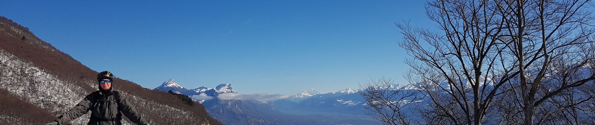 Tour Mountainbike Seyssins - Les Hauts du Peuil en VTTAE dans la neige - Photo