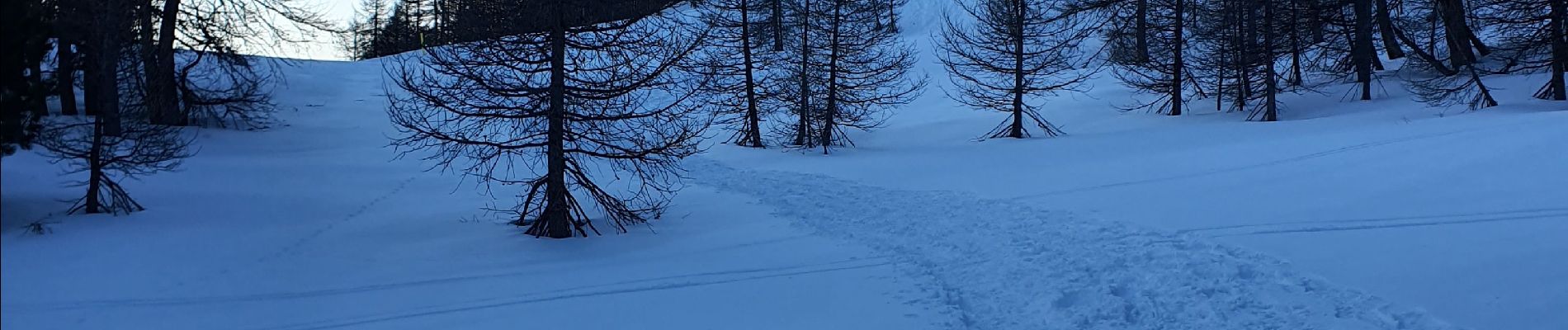 Tour Schneeschuhwandern Vars - Fontbonne Cabane de l'Écuelle Refuge Napoléon  - Photo