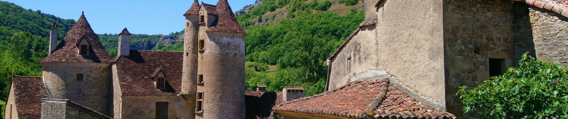 Tour Nordic Walking Loubressac - Loubressac, Autoire, château des anglais.  - Photo