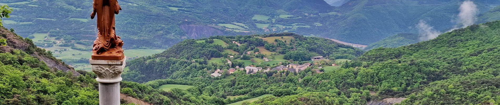 Randonnée Marche Saint-Étienne-le-Laus - Statue de l'Ange - Puy Maurel - Pas du Lièvre - Photo