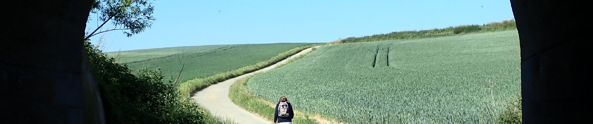 POI Mont-Saint-Guibert - Vue sud-ouest à travers le tunnel sous la ligne 161 - Photo