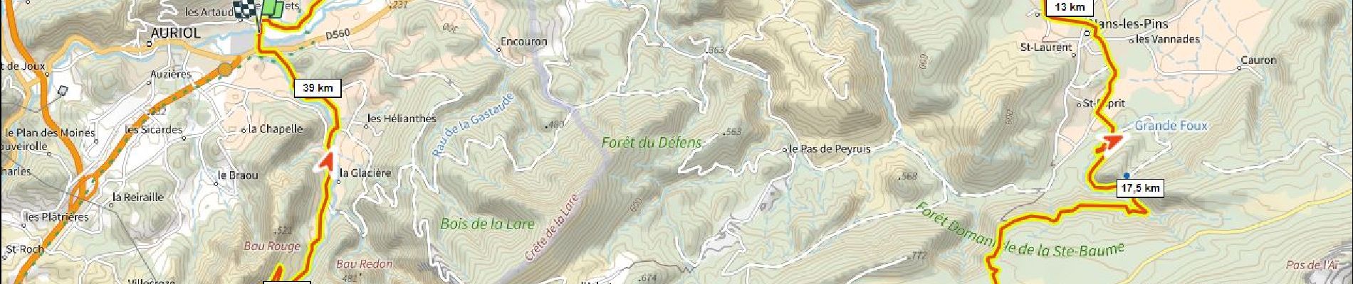 Tocht Wegfiets Auriol - Plan d'Aups 670m+ depuis Auriol - Photo