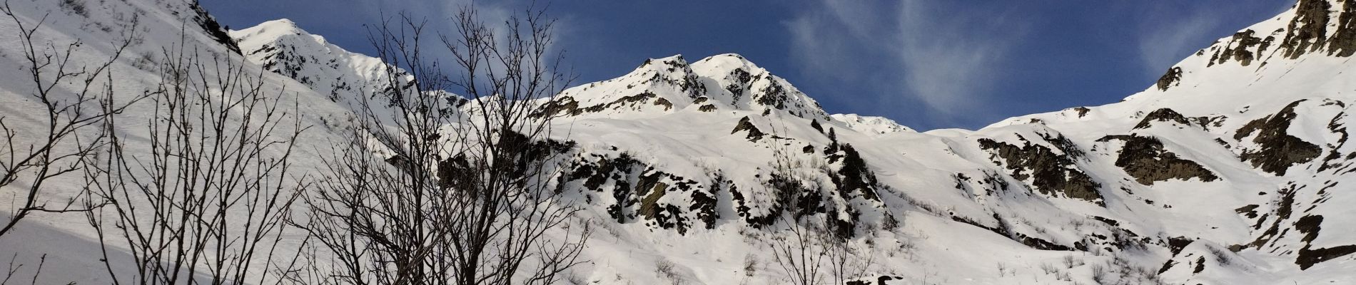 Trail Touring skiing Beaufort - Anticime de la pointe de la grande journée, montée couloir du grepets  - Photo