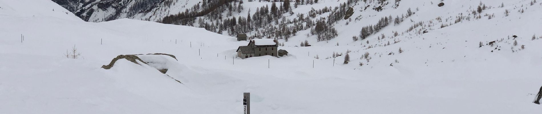 Tocht Sneeuwschoenen Entraunes - Le col de la petite Cayolle  - Photo