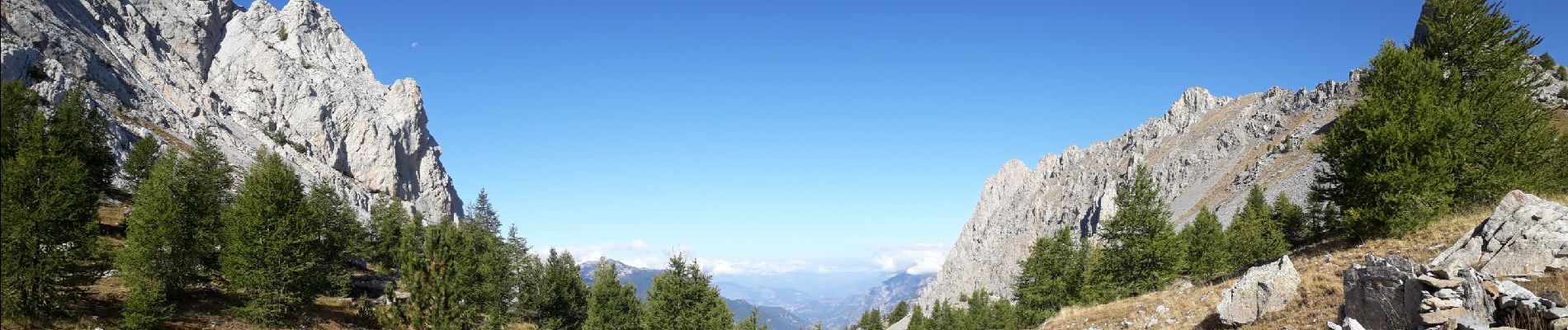 Trail Walking Méolans-Revel - Boucle Col des Terres Blanches - Croix Chateau Renard 20/09/19 - Photo