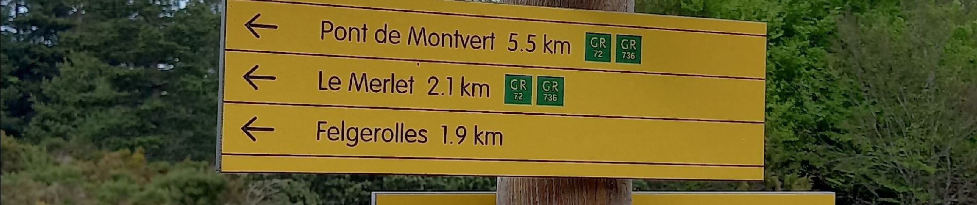 POI Pont de Montvert - Sud Mont Lozère - continuer tout droit - Photo