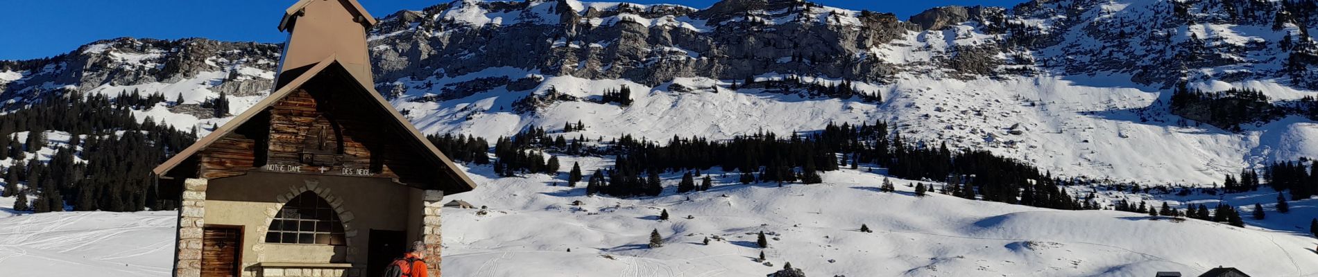 Randonnée Raquettes à neige Fillière - GLIERES: BALADE RAQUETTES PACCOT / PARKING GAUTARD _ CHAPELLE NOTRE DAME DES NEIGES - Photo