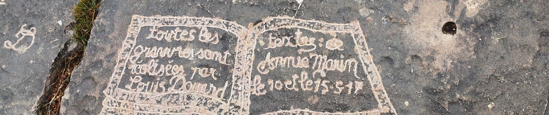 Tocht Stappen Aubagne - Le sentier du Scolopendre les pierres gravées  - Photo