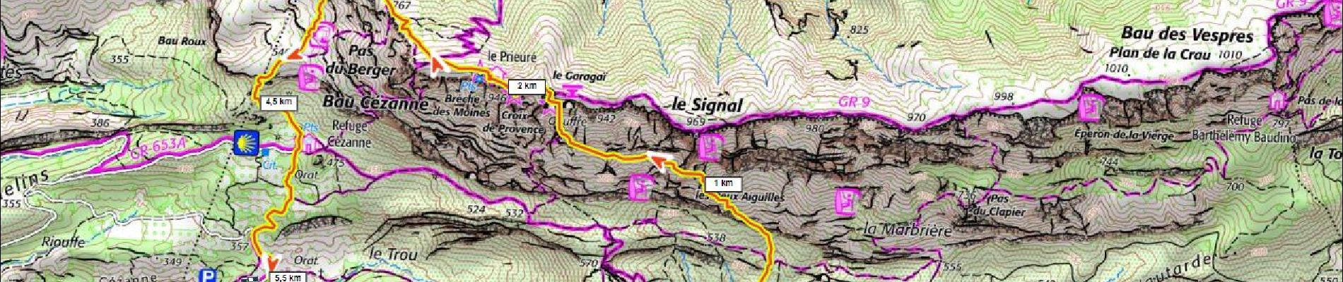 Excursión Senderismo Saint-Antonin-sur-Bayon - Ste Victoire par sentier noir 500m+ (dangereux) - Photo