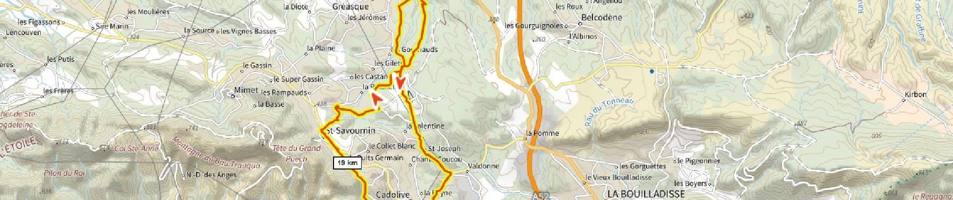 Tour Mountainbike Fuveau - Le Pichauris D+520m - Photo