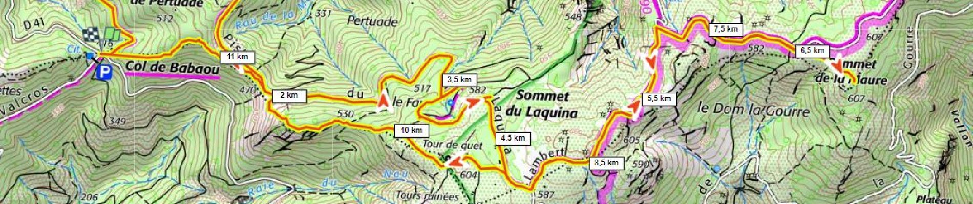 Tour Wandern Collobrières - Sommet des Maures 606m 320m+ depuis col de Babaou - Photo