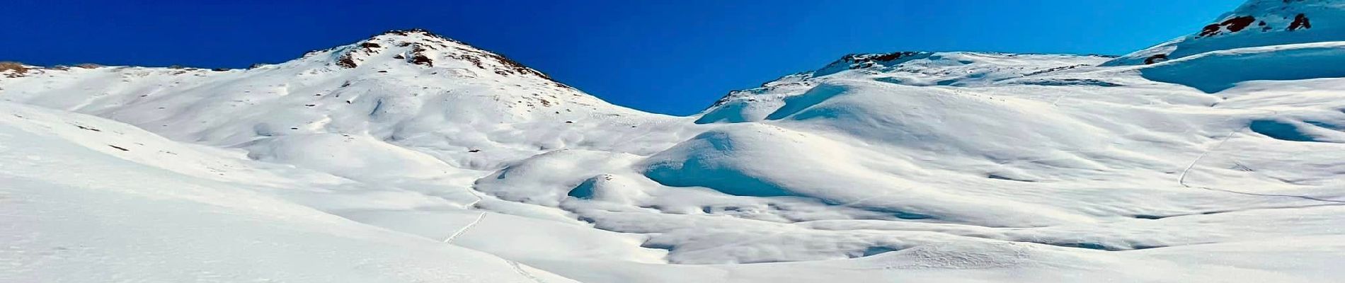 Tour Schneeschuhwandern Saint-Véran - Saint Véran - Col de Chamoussière - Pic de Caramantran - Refuge de la Blanche - Photo