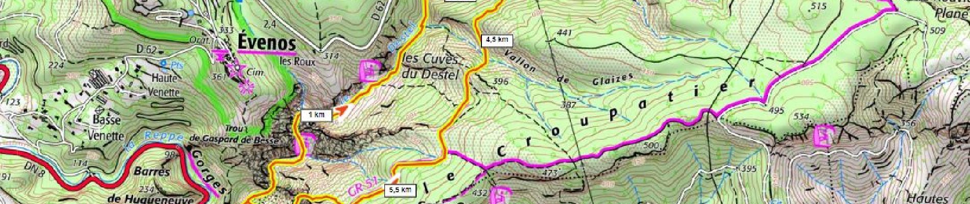 Tour Wandern Évenos - Gorges du Destel 340m+ - Photo