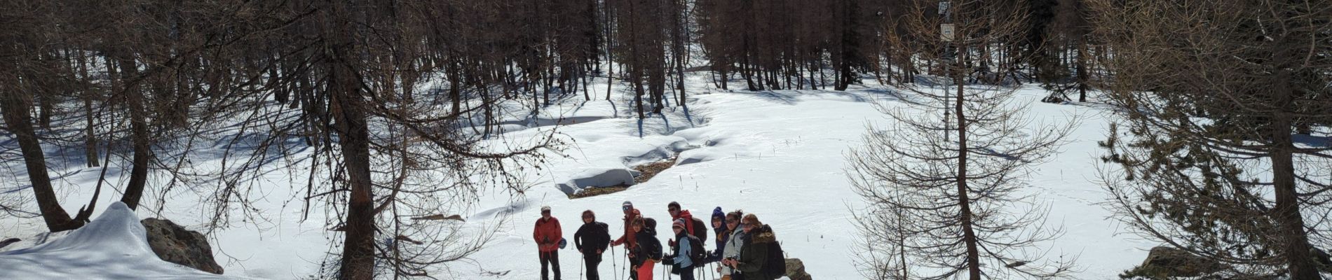 Trail Snowshoes Entraunes - la boucharde - Photo