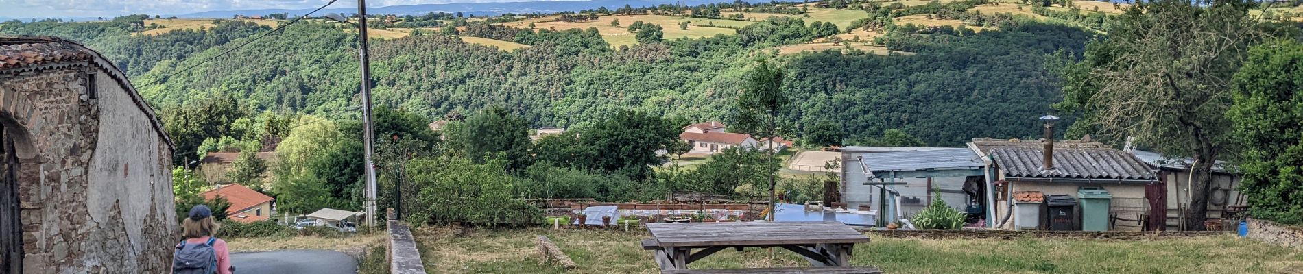 Tour Wandern Saint-Priest-la-Roche - boucle château la roche-9.7 km - Photo