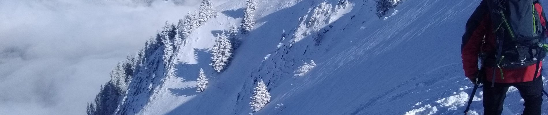 Tour Skiwanderen Serraval - Montagne de Sulens couloir Nord ouest - Photo