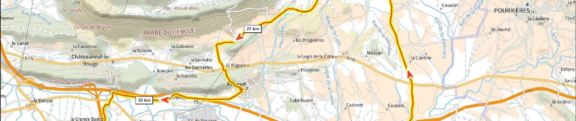 Percorso Bici da strada Fuveau - Route des vins D+425m - Photo