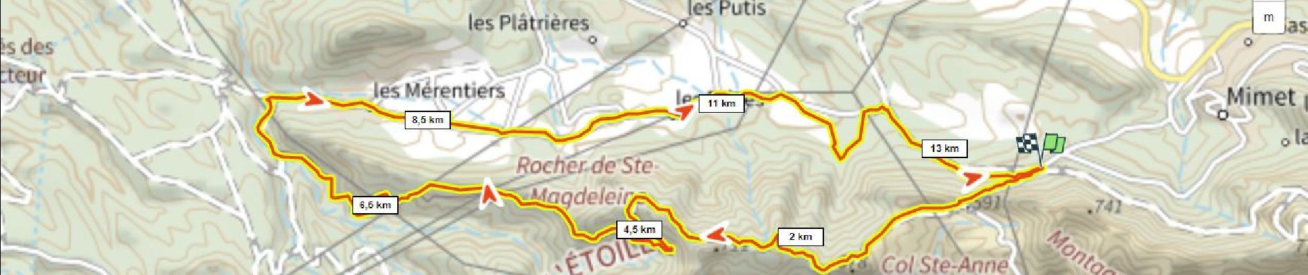 Tocht Stappen Mimet - Col St Anne, crête du Pilon du Roi, retour par le ch des Marres D+400m - Photo