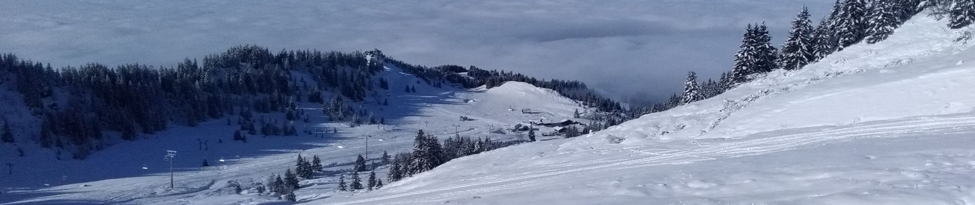 Trail Touring skiing Allevard - tricotage crête des Plagnes - Photo