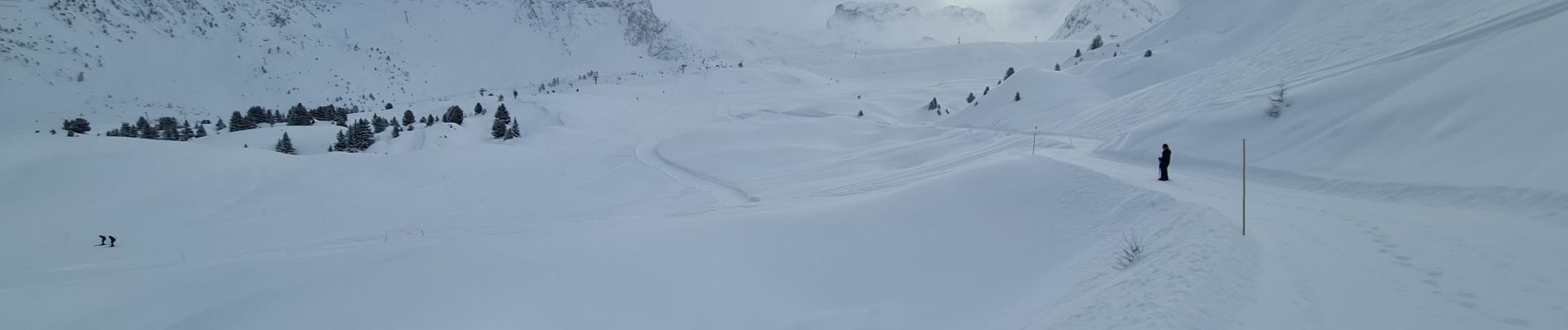 Excursión Raquetas de nieve La Plagne-Tarentaise - La Plagne Village, Plan Leychoum - Photo