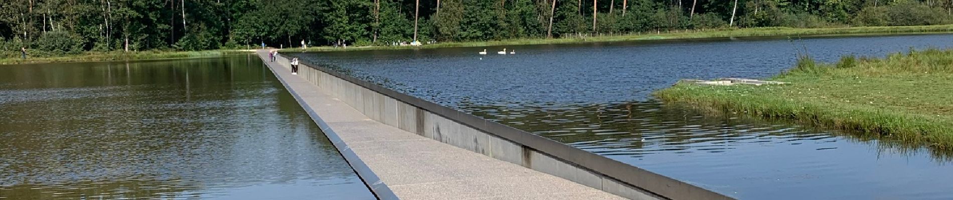 Tocht Stappen Genk - De Wijers: Bokrijk-Kiewit - startplaats Bokrijk Kasteel (geel) - Photo