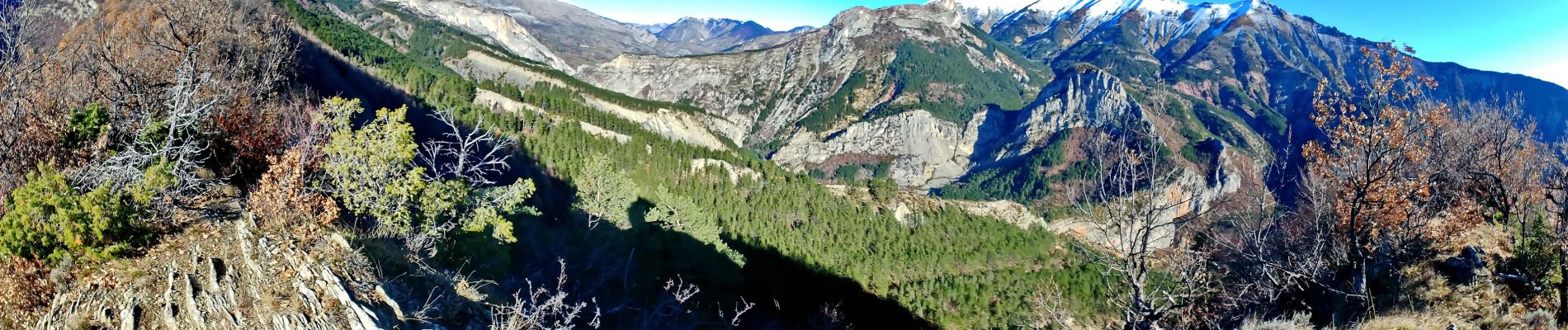 Trail Walking La Robine-sur-Galabre - 20191209_Passerelle Bès_Lame Facibelle_Belvédère Pas d'oiseaux  - Photo