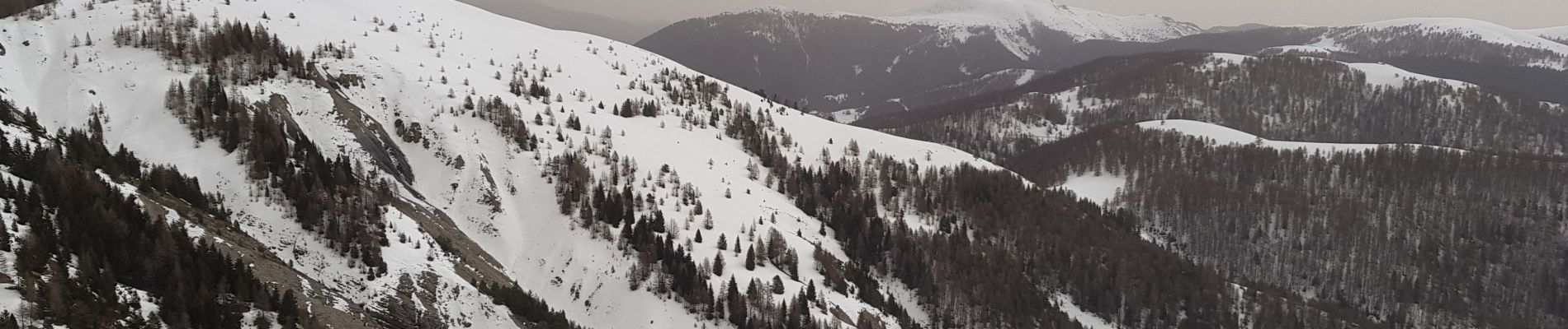 Tocht Sneeuwschoenen Roubion - cretes du countet Boucle - Photo