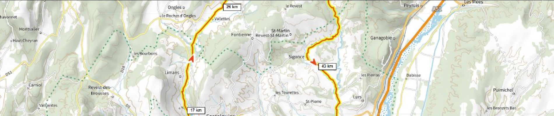 Tour Rennrad La Brillanne - St Etienne D+790m depuis la Brillanne - Photo