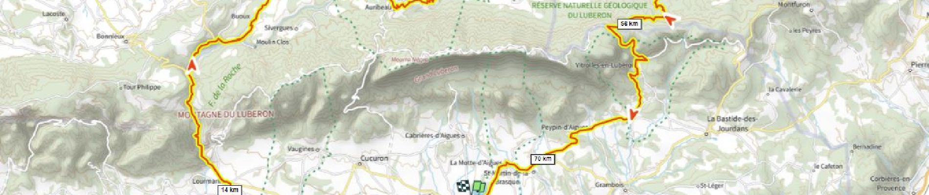 Tocht Wegfiets Sannes - Tour du grand Luberon D+1235m - Photo