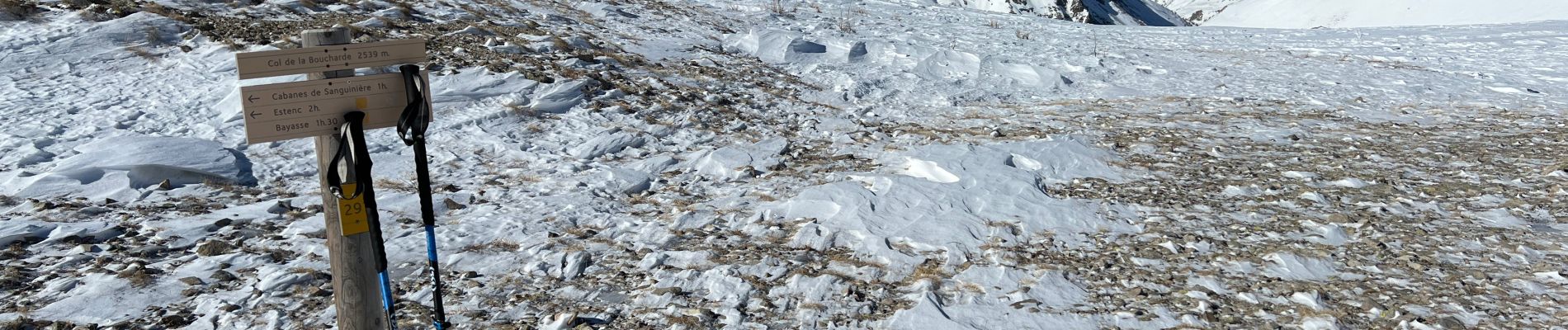 Randonnée Raquettes à neige Entraunes - Tête de la Boucharde  - Photo