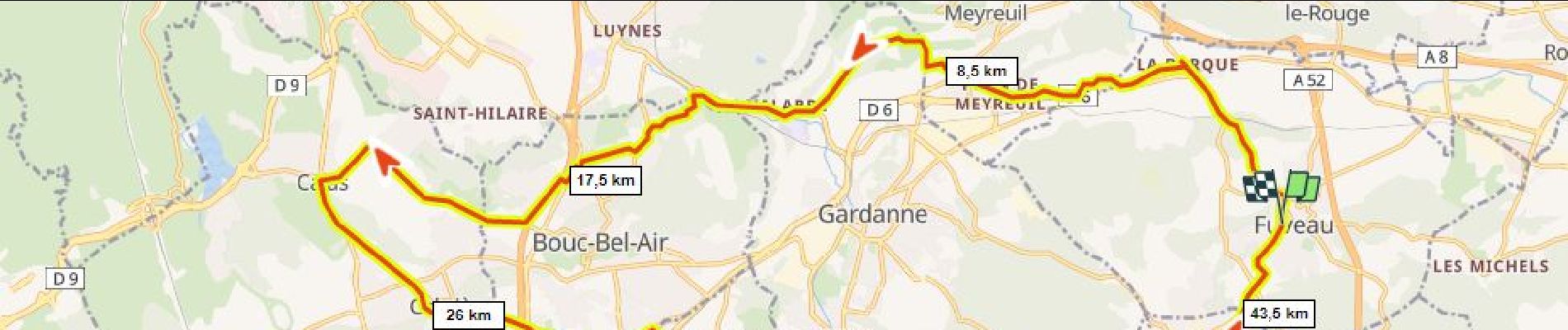 Randonnée Vélo de route Fuveau - Meyreuil Calas Mimet  D+680m - Photo