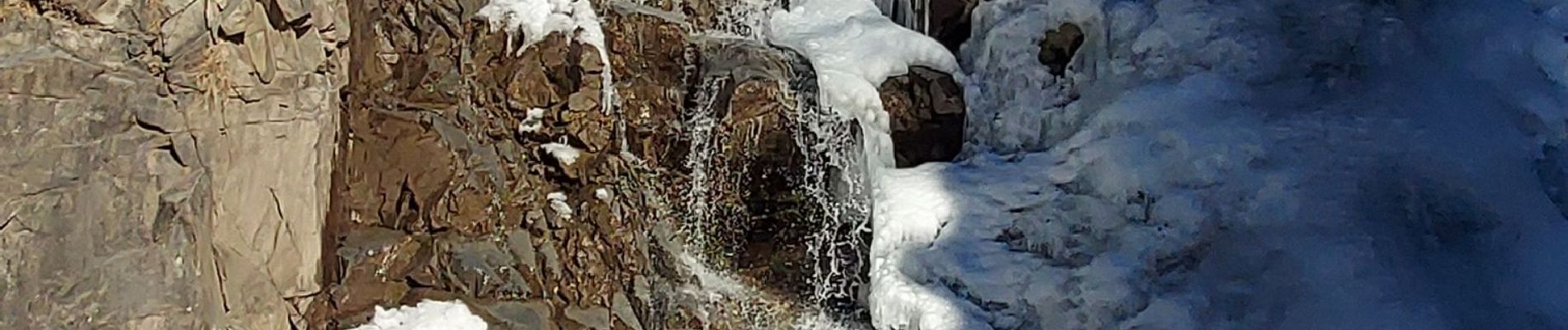 Randonnée Raquettes à neige Orcières - Orcière 23 - Prapic - Le Saut du Laïre - La grande cascade - 400 m - Photo