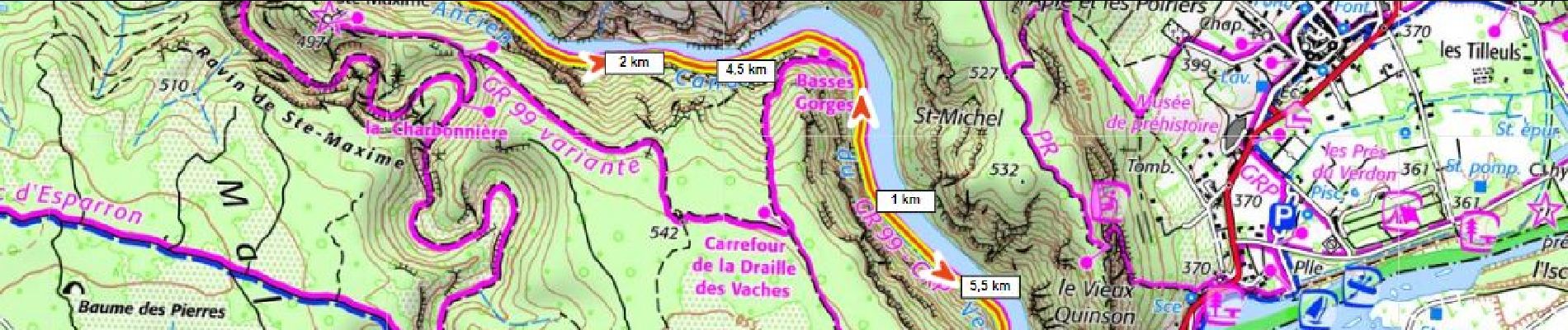 Trail Walking Montmeyan - Basses gorges du Verdon depuis Quinson - Photo