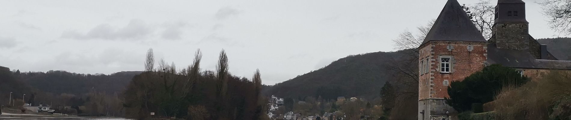 Tocht Stappen Yvoir - GODINNE ... par l'écluse de Rivière et le pont de Rouillon. - Photo