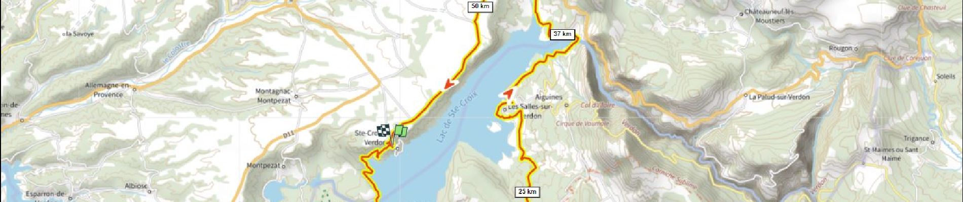 Randonnée Vélo de route Sainte-Croix-du-Verdon - Tour lac  Ste Croix D+1000m - Photo