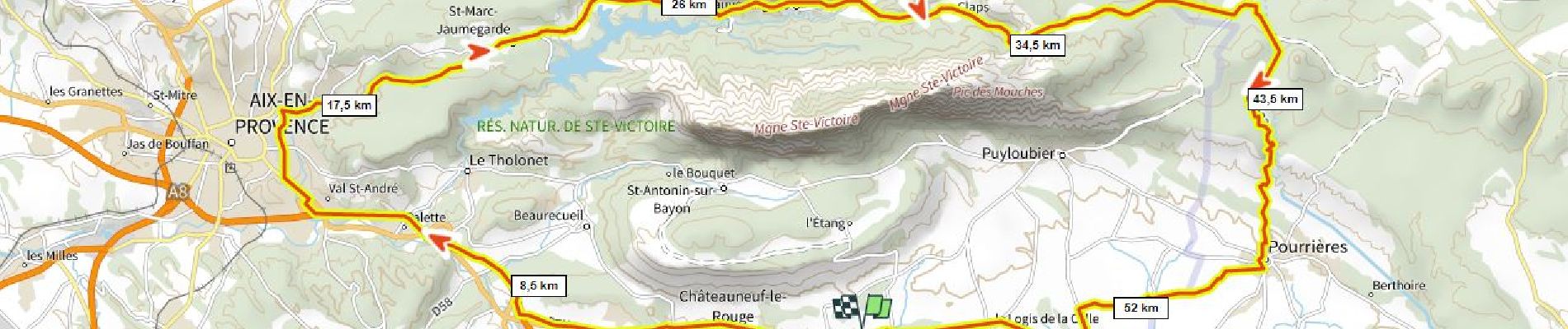 Tocht Wegfiets Rousset - Tour de Sainte Victoire par D7 D+943m - Photo
