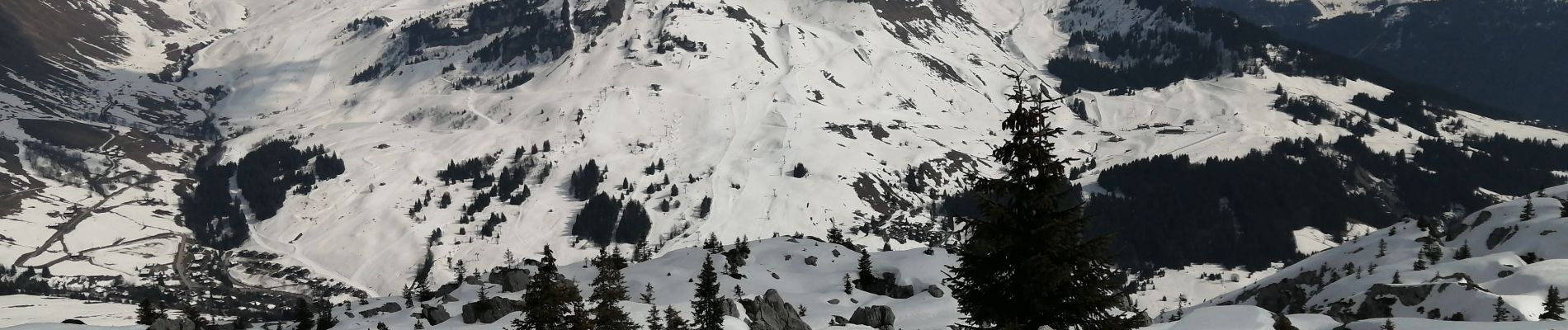 Randonnée Raquettes à neige Le Grand-Bornand - le roc des tours - Photo