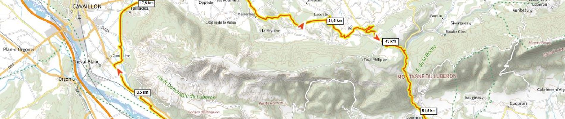 Tour Rennrad Mérindol - Tour du petit Luberon D+1000m - Photo