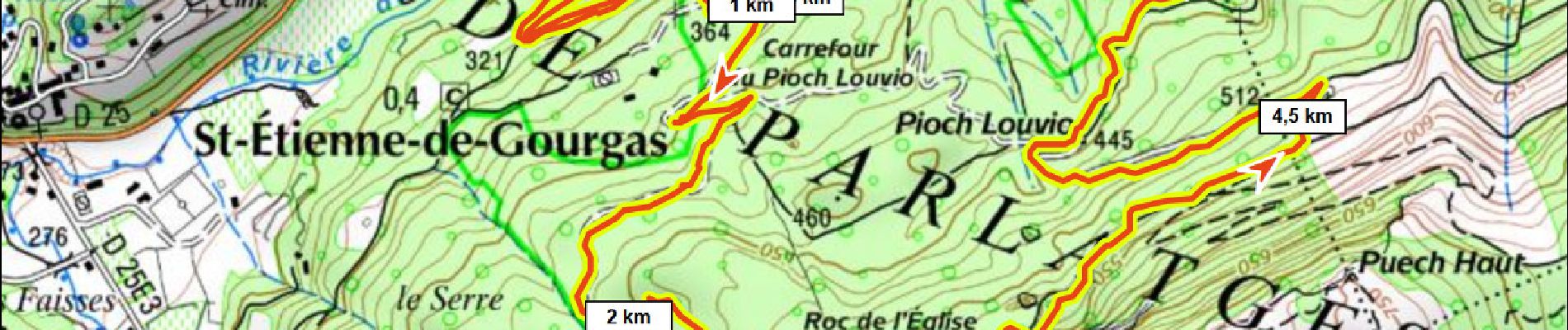 Randonnée Marche nordique Saint-Étienne-de-Gourgas - Parlatge Maison forestière Larcho - Photo