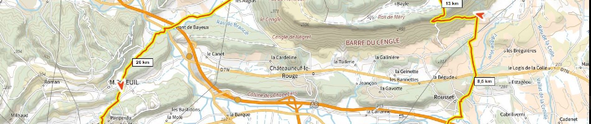 Tour Rennrad Fuveau - Rousset St Antonin Meyreuil 675m+ - Photo