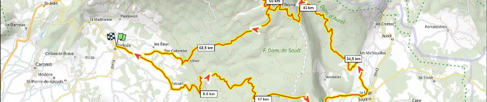 Tocht Wegfiets Bédoin - Le Ventoux D+ 2060m par Sault depuis Bédoin - Photo