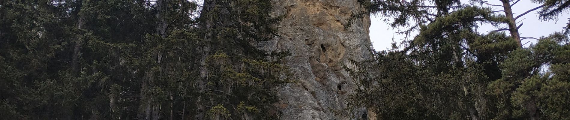 Randonnée Raquettes à neige Aussois - AUSSOIS monolithe de Sommières :aller - Photo