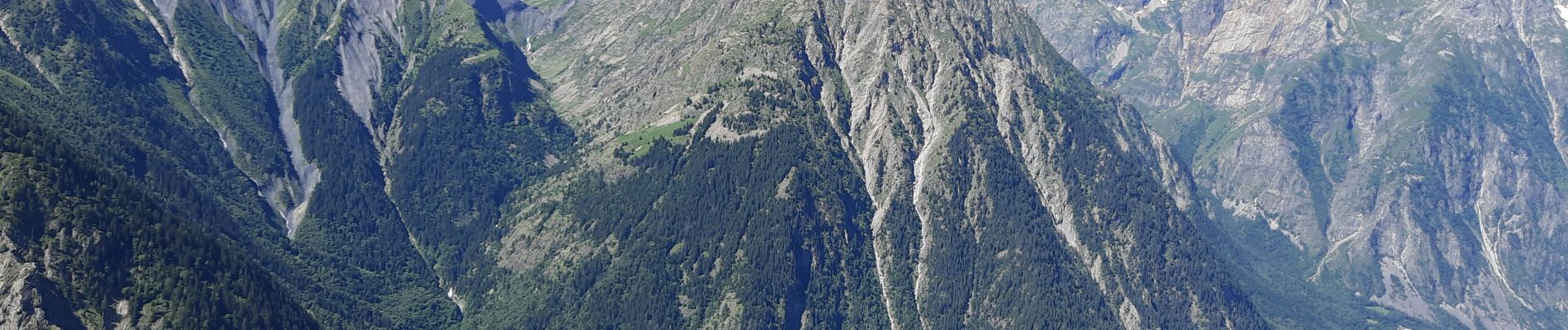 Trail Walking Les Deux Alpes - Le Perron descente - Photo