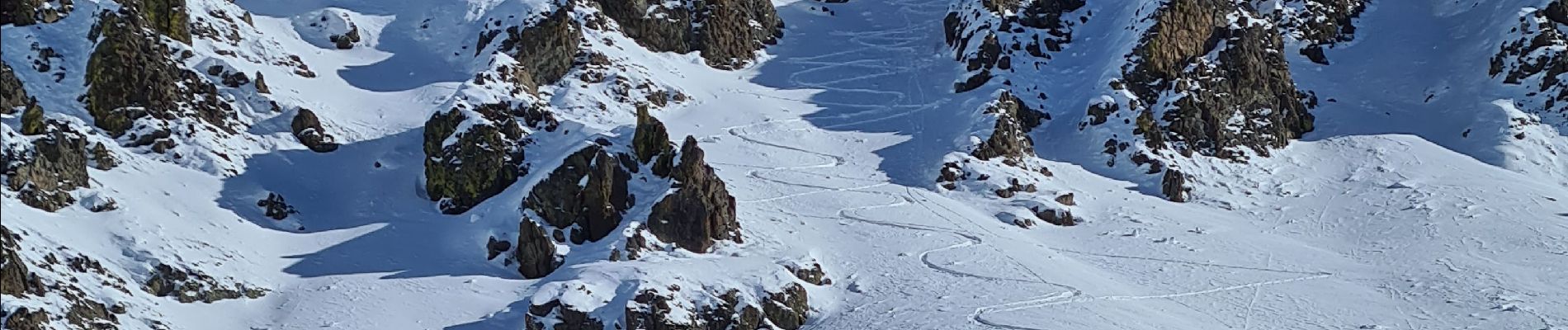 Trail Touring skiing Montgenèvre - skirando nouvelle ligne chenaillet  - Photo